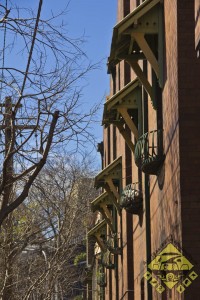 Schöne alte Backsteinbauten