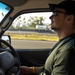 Langsam geht's mit dem Linksverkehr